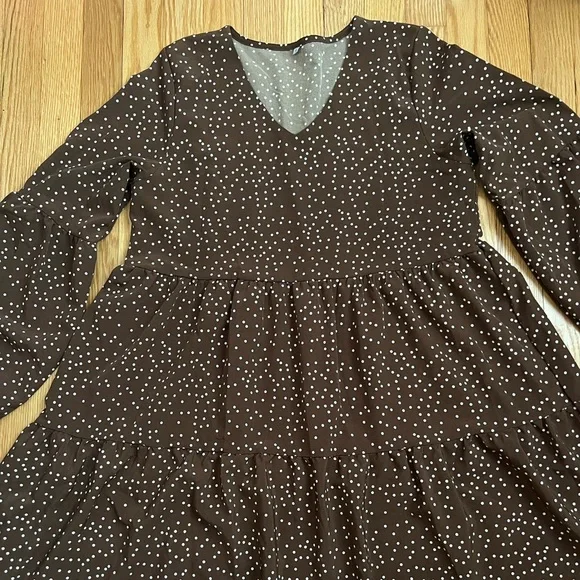 Dresses | Brown Polka Dot Amazon Dress | Poshmark